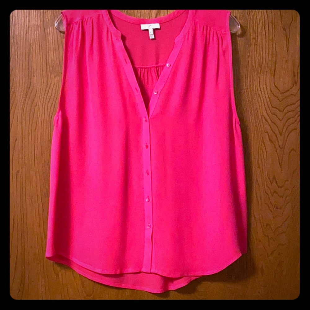 Hot pink blouse tank